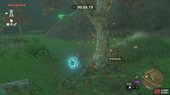 Next you’ll need to cut down three trees