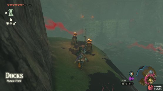 to find the docks beneath Hyrule Castle.