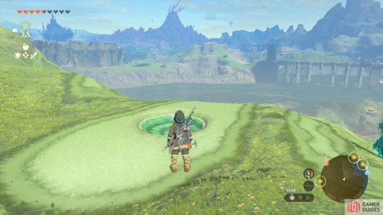 to find the tear sitting on the left side of the geoglyph.