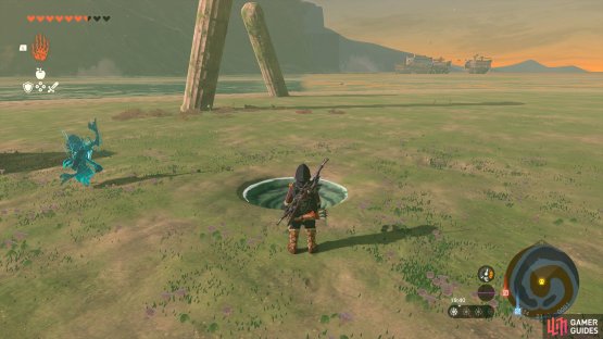 to find the tear in the center of the island. 