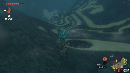 to find the tear in the center of the geoglyph.