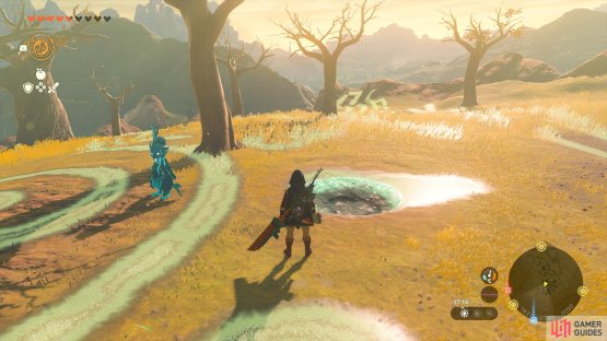 to find the tear at the top of the geoglyph.