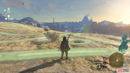 to find the tear on the right side of the geoglyph.