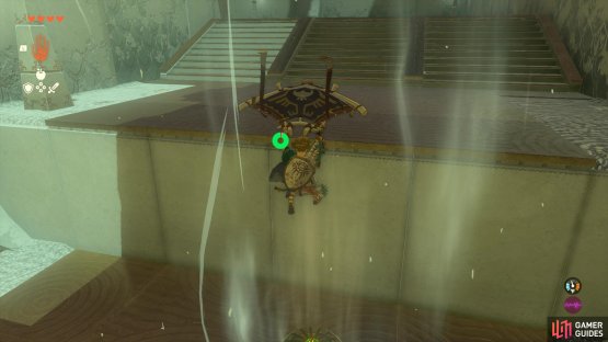so you can fly up to the ledge above.