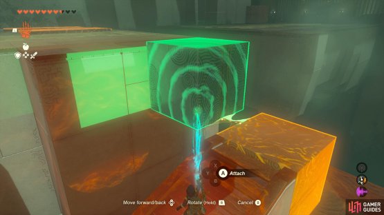 then attach it to the other cube and climb up.