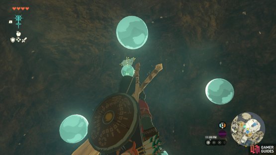 then dodge the bubbles whilst shooting it with arrows.