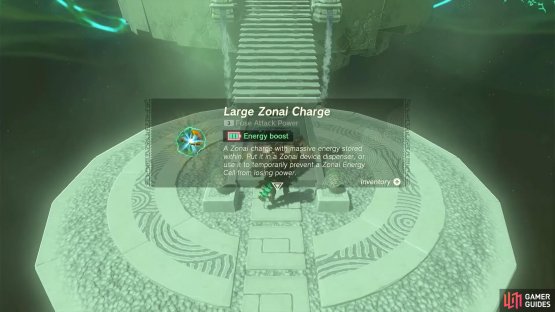 Getting a Large Zonai Charge from the chest