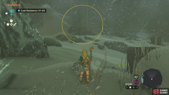 Locate this pillar beneath one of the rock-mushroom formations