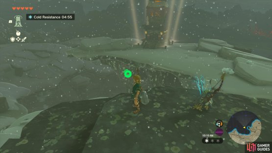 Climb up onto the broke pillar 