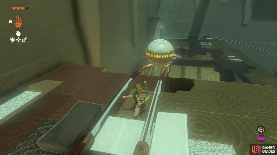 The first rail puzzle is easy: just place the ball on the rails.
