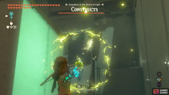 Fusing and shotting the fused arrow to shock the higher up Constructs