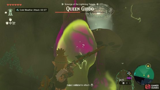 Shoot the glowing pink parts of the mushrooms to destroy them