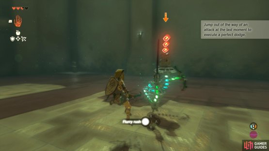 side hop to trigger a flurry rush!
