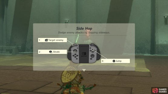 Side hop combat controls
