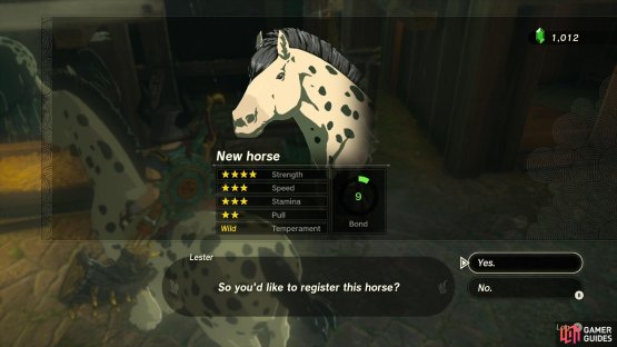 he also has some decent stats for a horse once he&rsquo;s yours.