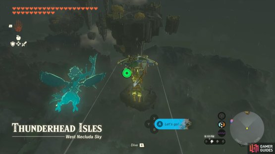 Gliding to !Thunderhead Isles