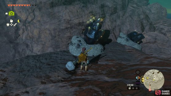 The rare nodes will sparkle a goldish color