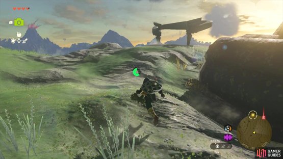 You can see the structure that normally houses a shrine