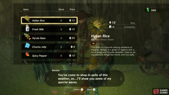 You might find a traveling merchant by Kakariko that sells both of the food items