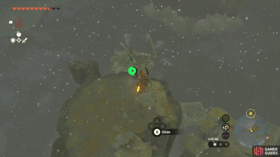Look for a small island with the floating platform near it.