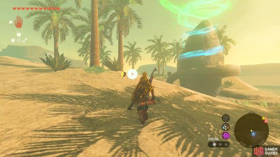 The shrine is out in the open, once you make it on Southern Oasis.