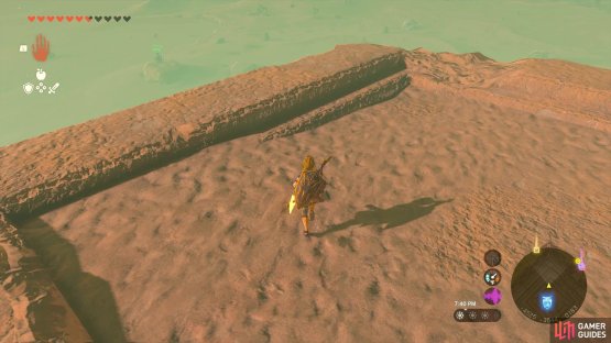 You can see the shrine from the highest point of the Lightning Temple, on the northern end.