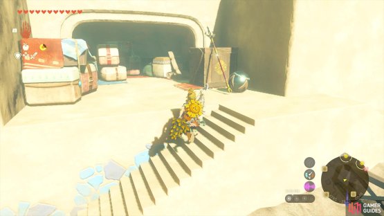 The fourth orb will be up these stairs not far from the eastern entrance