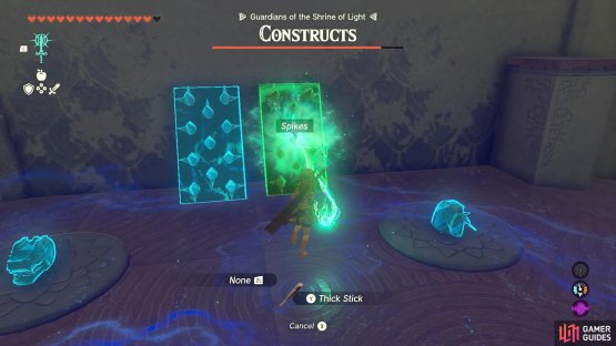 There are items around the place that you can fuse to your weapons for added damage.