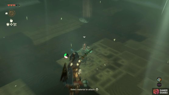 You&rsquo;ll need to hit the Constructs with arrows while in the air.