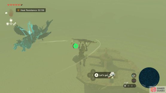 Fly to the wheel and turn it 