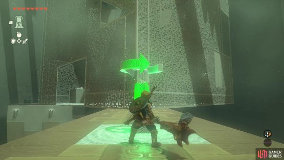 then strike a crystal to rotate a cage to reveal an opening.