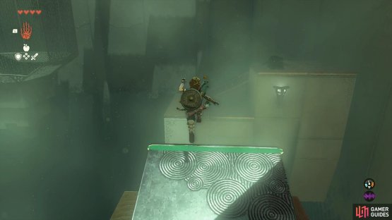 then run up and glide off the ramp to reach the chest, wherein you&rsquo;ll find a Strong Zonaite Shield.