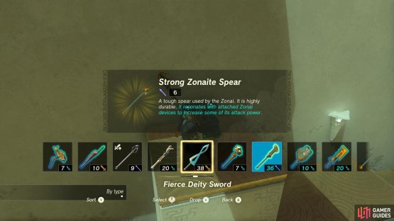 which contains a Strong !Zonaite Spear.