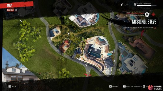 The location of Steve&rsquo;s apartment in Beverly Hills.