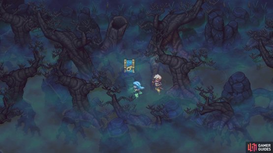 This secret path will lead to a chest with a Rainbow Conch.