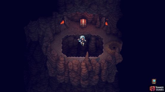 You will see this chest as you fall down the shaft.