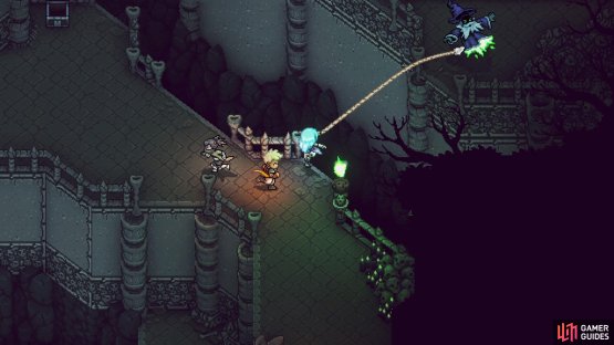 Use the Graplou to get to this enemy across the gap.