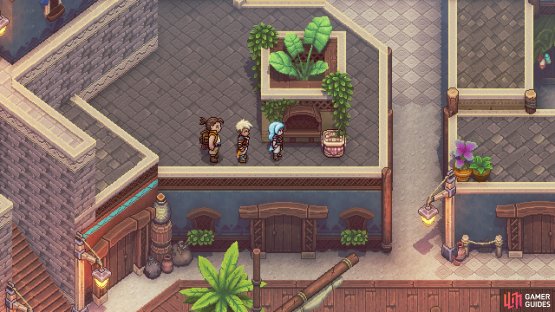 There is a basket with some Grains on this rooftop.