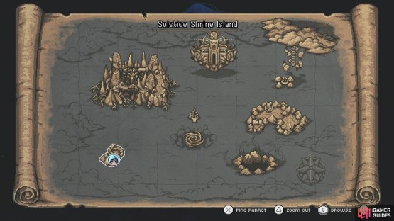 You will find this shrine on a small island in Serai&rsquo;s World.