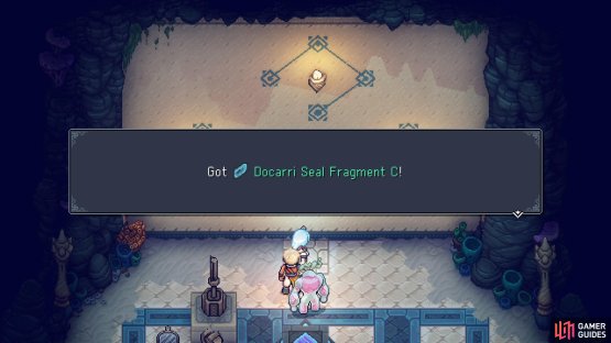 After doing all three patterns, you will be able to get the Seal Fragment.