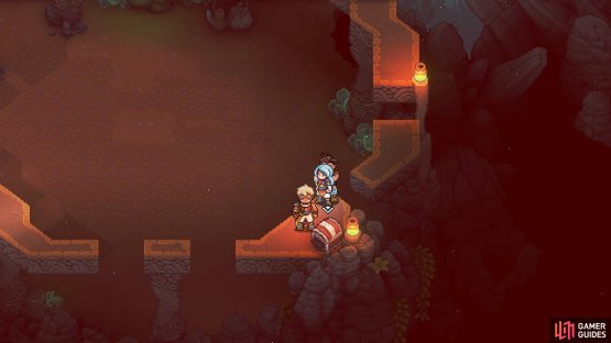 Climb up the ladder after the basket and follow the left path to this chest.