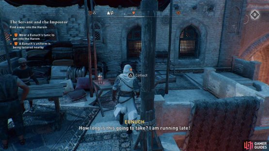 The Eunuch Tunic is gotten from a main mission towards the end of the main story.