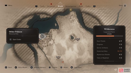 The location of the Other Palaces site on the map.