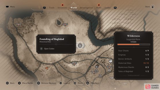The location of the Founding of Baghdad site on the map.