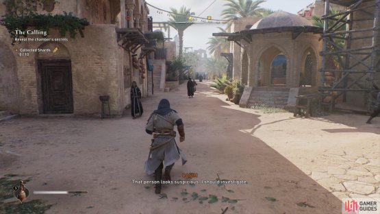 You&rsquo;ll see a gold icon representing a mysterious shard above the relevant NPC.