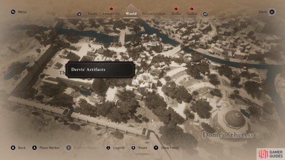 The last artifact in Abbasiyah is located next to the Dome of the Ass.