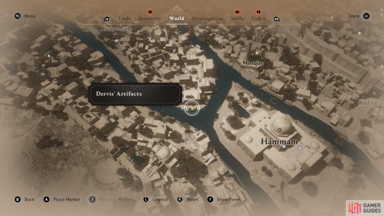 The next artifact can be found north of Hammam.