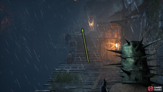 Follow the path, and defeat the spiked helmet enemy ahead.