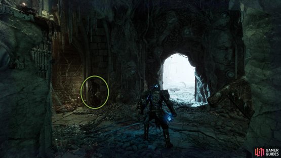 Enter the Umbral Realm, and look to the right of the door to find the Umbral Belly containing the Eye.
