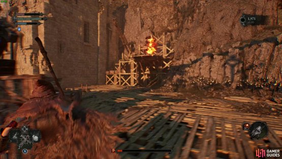Look for the ladder near this caster at Pilgrim&rsquo;s Perch near the Sanctuary Vestige.